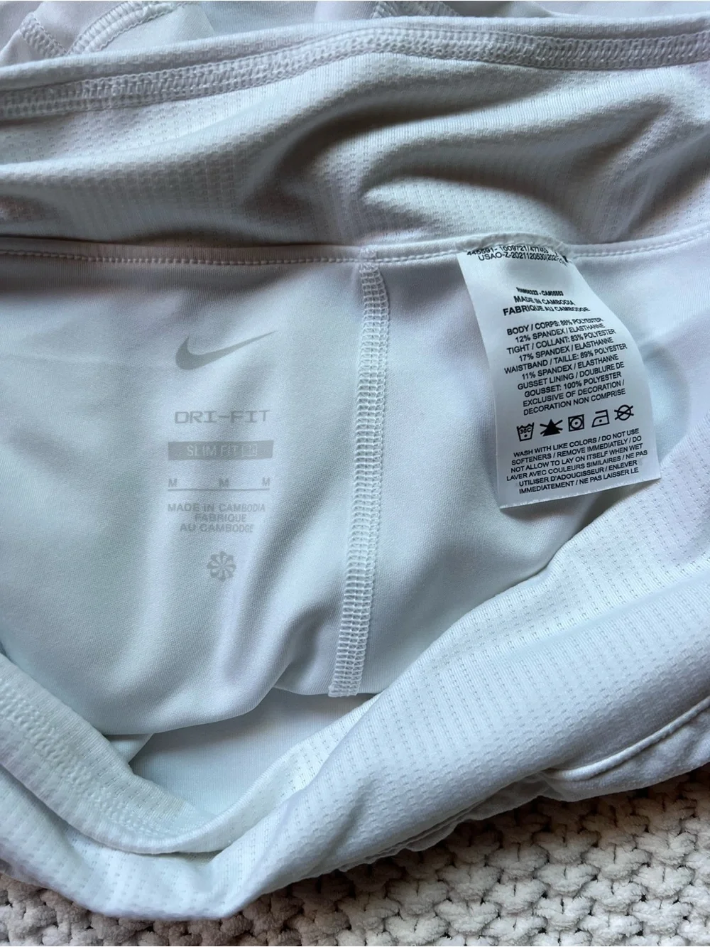 Nike Court Victory Tennis Skirt Built-In Shorts White Athliesure Cute Sz Medium